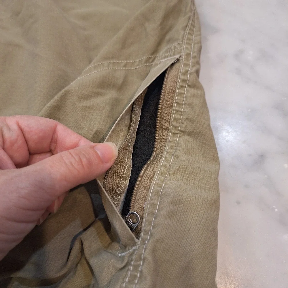 Kuhl Cargo Shorts Mens 36 Khaki Tan KuhlDry Hiking Outdoor Utility Trekking Camp